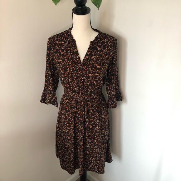 Old Navy Floral V-Neck Midi Dress - Picture 1 of 11